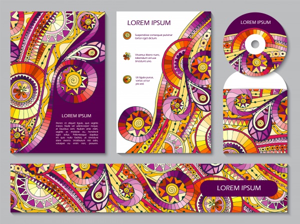 Ethnic Pattern Card And Banner - 25 Vector #2 (22 )