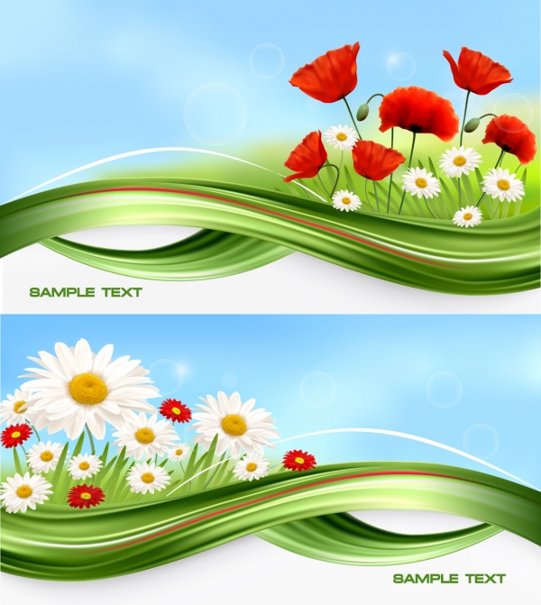 Romantic vector background with flowers-6 #1 (27 )