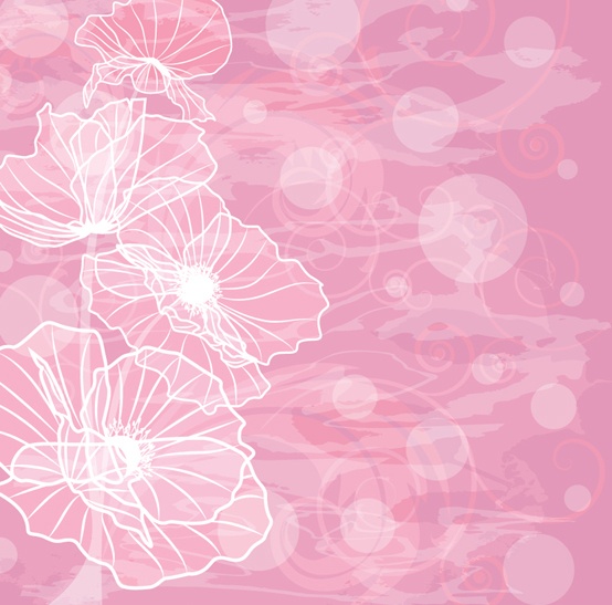 Romantic vector background with flowers-6 #2 (28 )
