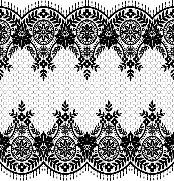 Lace black seamless pattern (20 )