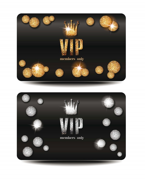 Вип карточки с золотым и серебряным декор | VIP card in gold and silver elements #2 (22 файлов)