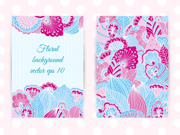 Colorful Backgrounds Floral Elements Templates for Flyers & Cards (46 )