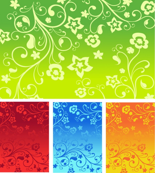 Floral patterns backgrounds stock vector - 6 (50 )