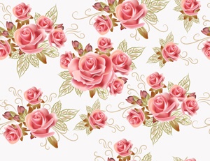 Romantic vector background with flowers #5 (51 )