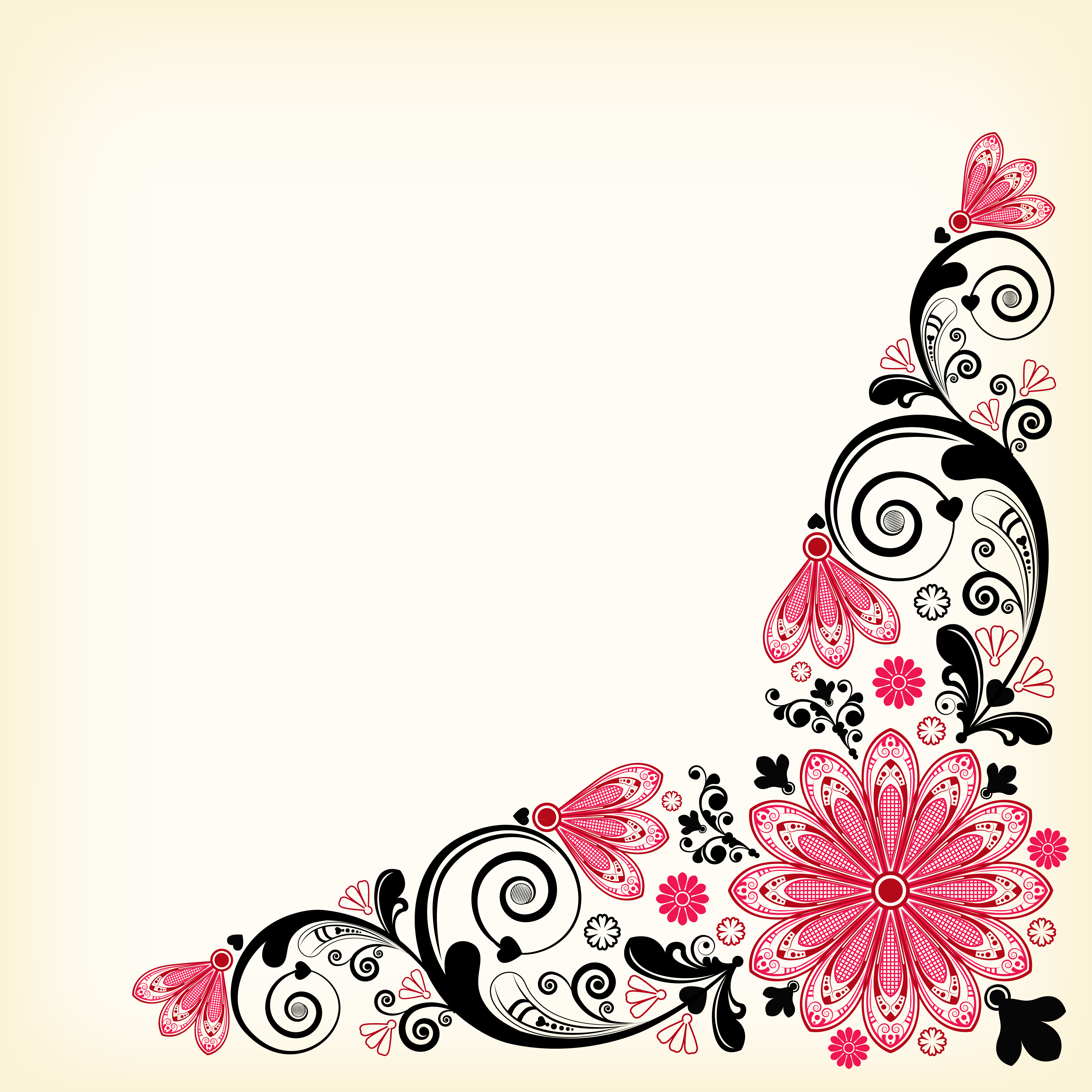 Download Floral patterns, vector corner ornaments (14 файлов ...