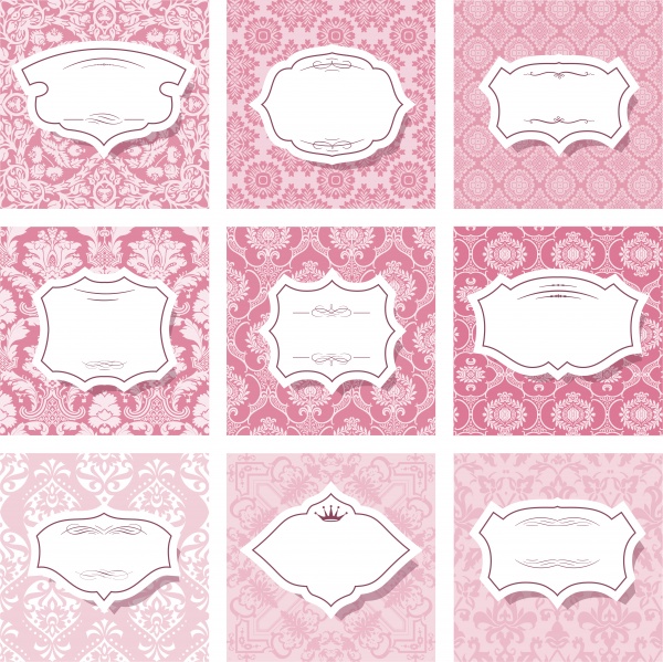 Invitation in vector vintage background with patterns (20 )