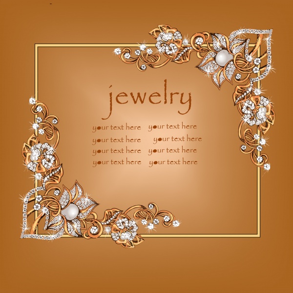 Gold frame, jewelry, vector backgrounds (18 )