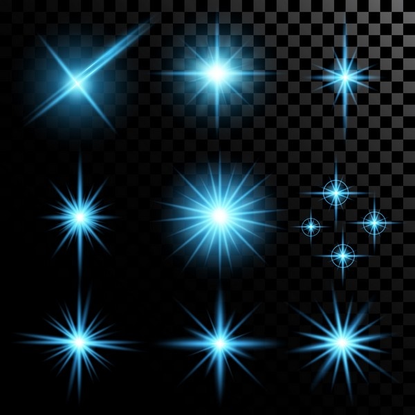 Vector set of glow light effect stars bursts with sparkles 2 (38 )
