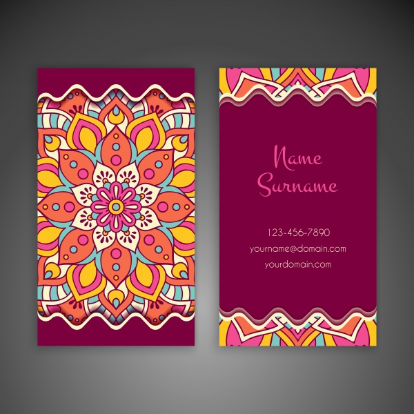 Business card and vintage decorative elements, hand drawn background (26 )