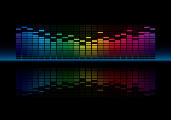 Rainbow colored digital equalizer abstract background (21 )