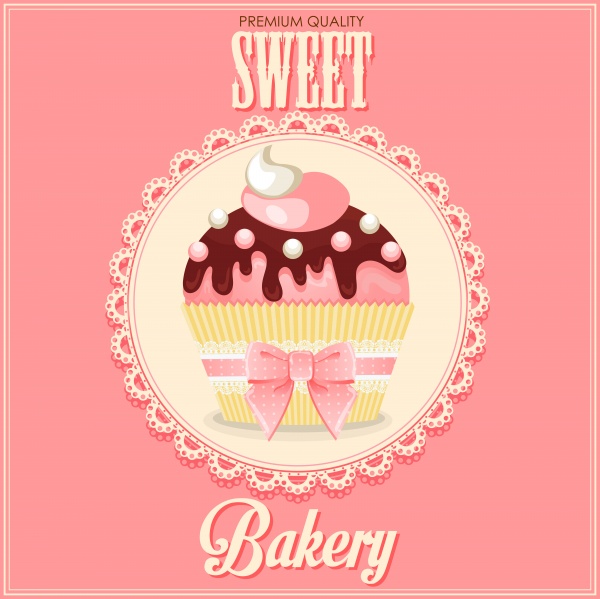 Set vector cupcake, backgrounds and stickers (32 файлов)