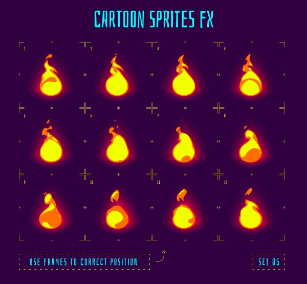 Sprites of energy explosion and light effect for game creation (50 файлов)