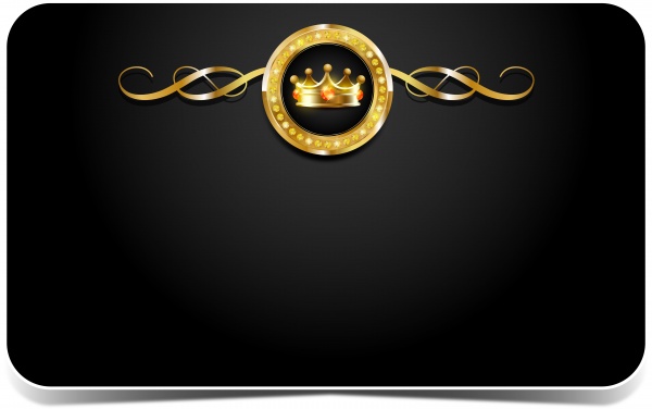 VIP card with gold decoration and gold crowns (18 файлов)