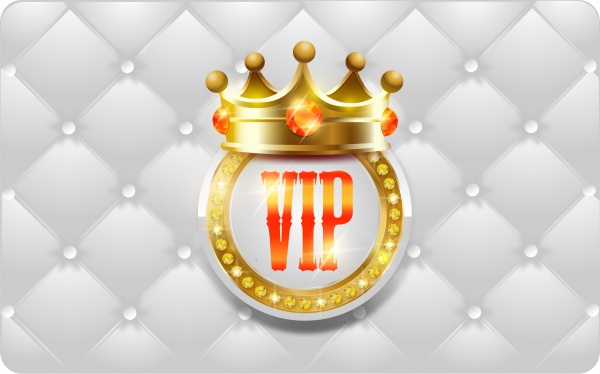 VIP card with gold decoration and gold crowns (18 )