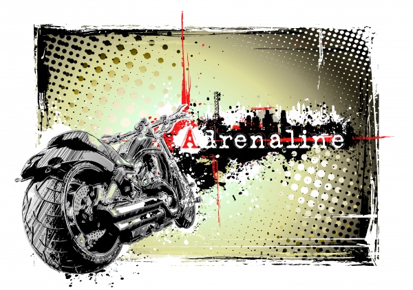 Motorcycle background. Bike Design Elements #1