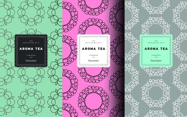 Floral Patterns for Packaging Vector