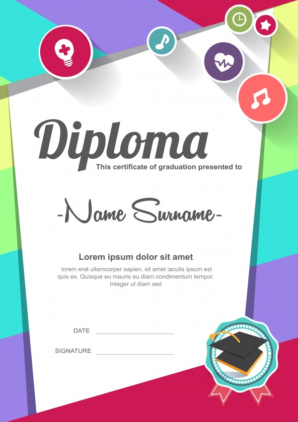 Cute Diploma Vector (10 )