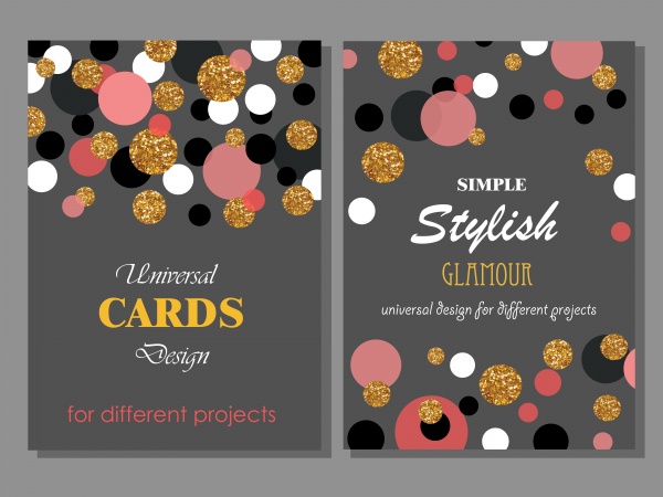 Glamour Stylish Cards Vector (6 )