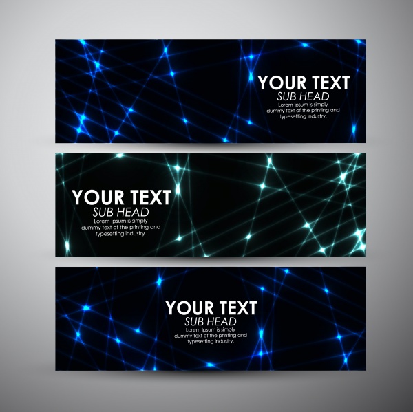 Abstract Techno Banners Vector (8 )